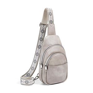 Small Sling Bag Leather Crossbody Fanny Packs Chest Bag, >:)
